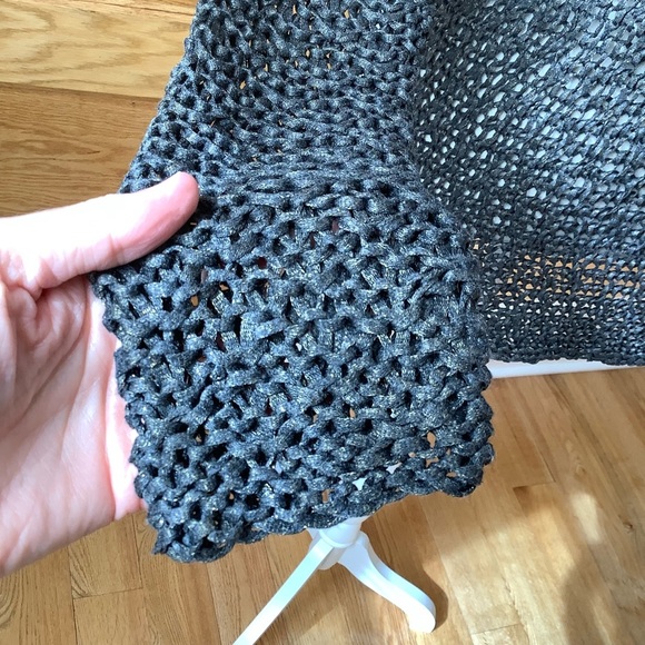 EILEEN FISHER Bronze Shimmer Knotted Open Twist Pullover Size M - Picture 9 of 14